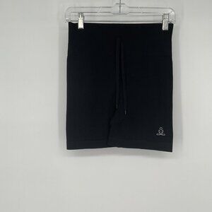 Phat Buddha M/L Black High-Waisted‎ Athletic Shorts